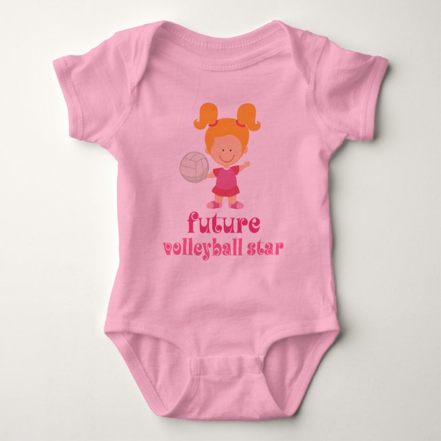 Future Volleyball Star (Girls) Baby Bodysuit (Front)