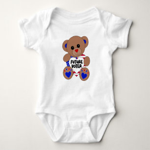 Future Voter Teddy Bear Kids Vote USA Elections Baby Bodysuit