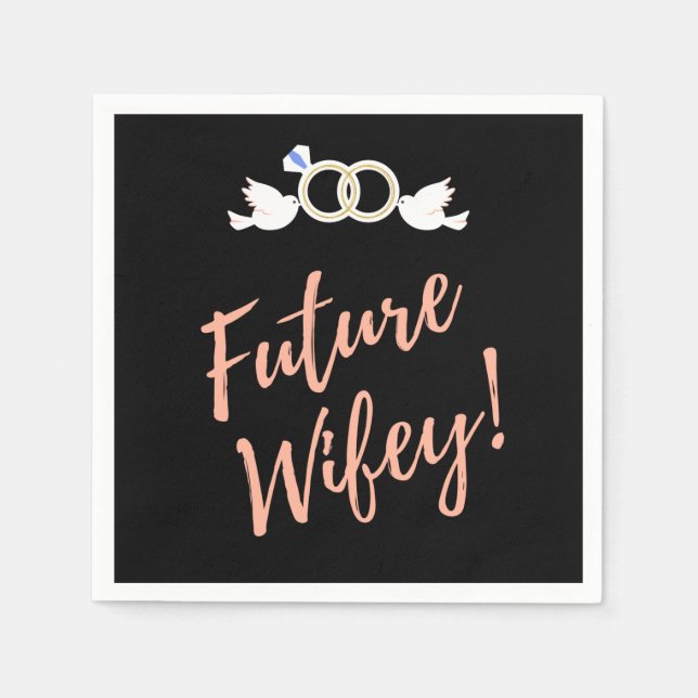Future Wifey Love Birds  Napkin (Front)