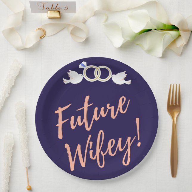 Future Wifey Love Birds    Paper Plate (Wedding)