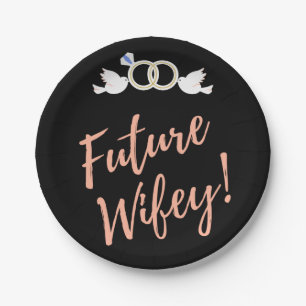 Future Wifey Love Birds  Paper Plate