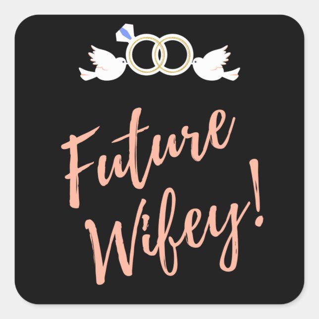 Future Wifey Love Birds     Square Sticker (Front)