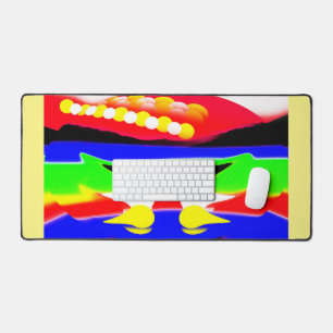 Future world art desk mat