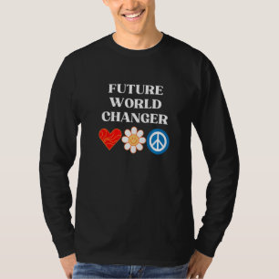 Future World Changer Peace Love Smile Vintage T-Shirt