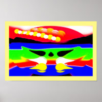 Future world fun abstract art
