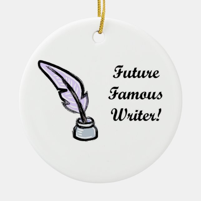Future Writer Ceramic Ornament (Front)