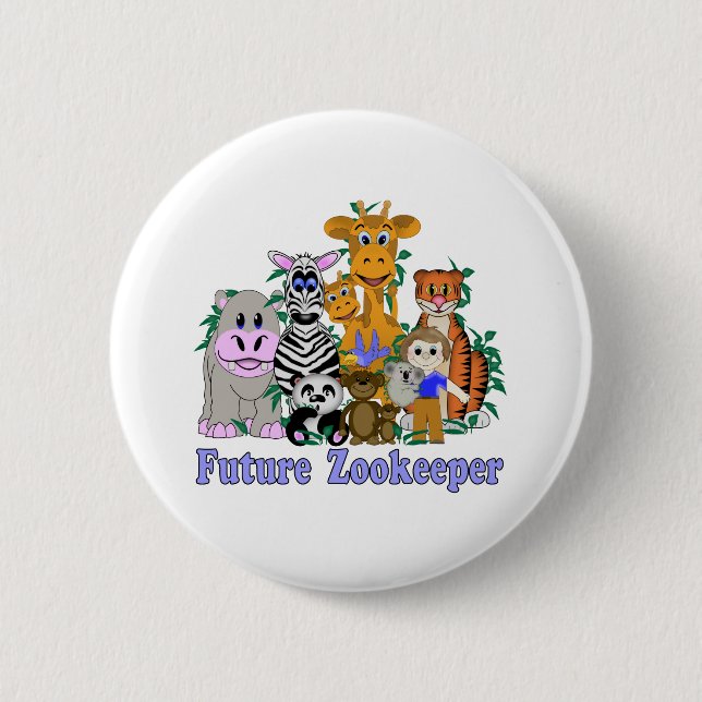Future Zookeeper 6 Cm Round Badge (Front)