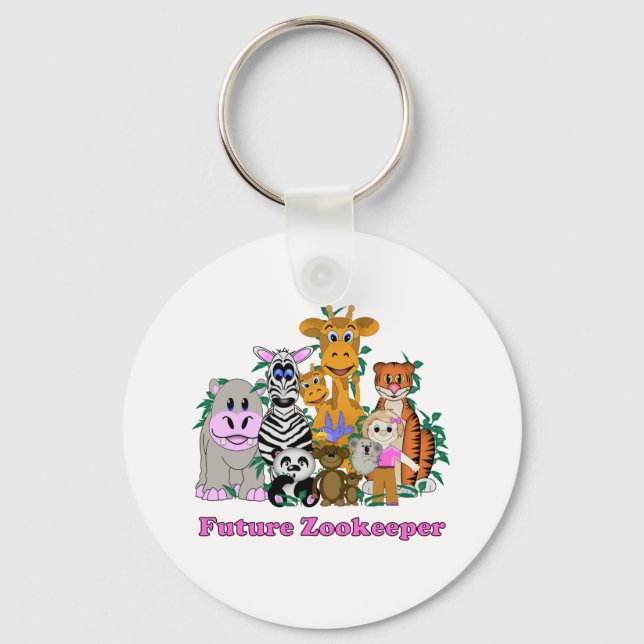 Future Zookeeper Girl Key Ring (Front)