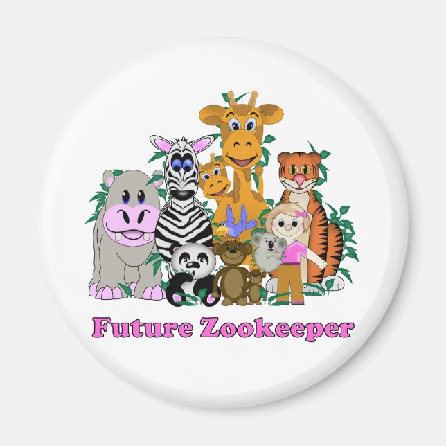 Future Zookeeper Girl Magnet (Front)