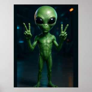 Futurist alien poster