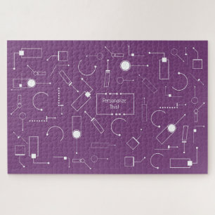Futurist Pattern: Mulberry 004 Jigsaw Puzzle