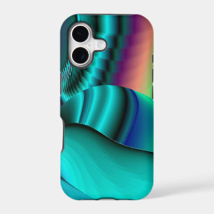 Futuristic Abstract 3D Metallic Rainbow Art