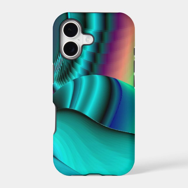 Futuristic Abstract 3D Metallic Rainbow Art (Back)
