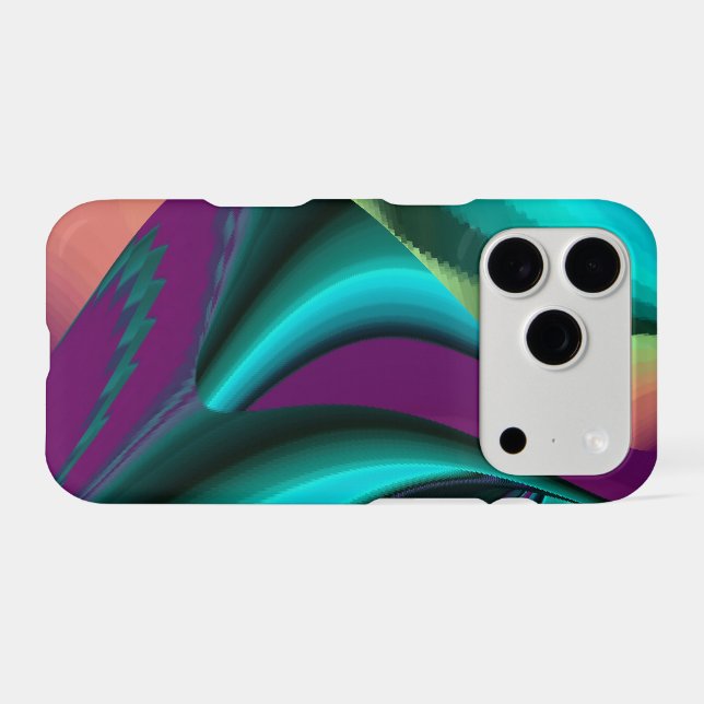 Futuristic Abstract 3D Metallic Rainbow Art (Back (Horizontal))