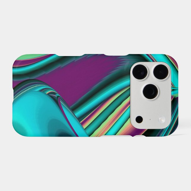 Futuristic Abstract 3D Metallic Rainbow Art (Back (Horizontal))