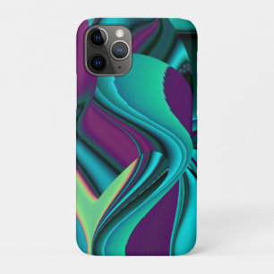 Futuristic Abstract 3D Metallic Rainbow Art iPhone 11 Pro Case