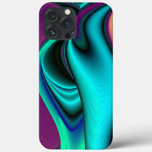 Futuristic Abstract 3D Metallic Rainbow Art iPhone 13 Pro Max Case