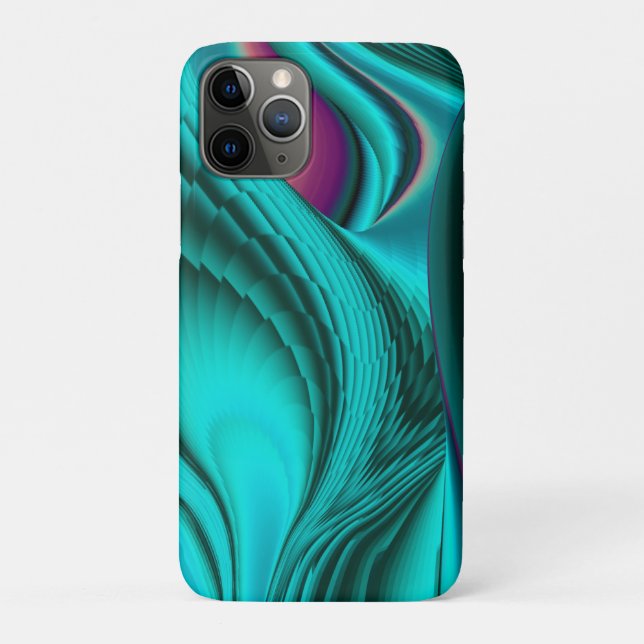 Futuristic Abstract 3D Metallic Rainbow Art Case-Mate iPhone Case (Back)