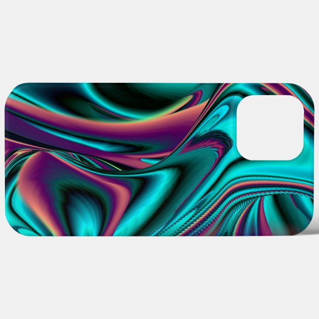 Futuristic Abstract 3D Metallic Rainbow Art Case-Mate iPhone Case (Back (Horizontal))