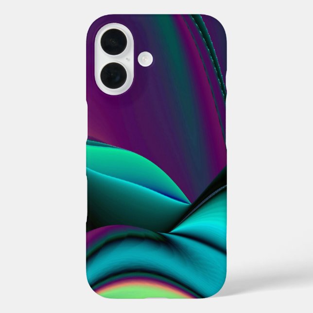 Futuristic Abstract 3D Metallic Rainbow Art Case-Mate iPhone Case (Back)