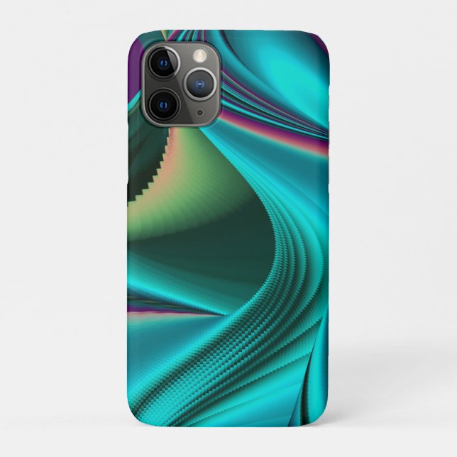 Futuristic Abstract 3D Metallic Rainbow Art Case-Mate iPhone Case (Back)