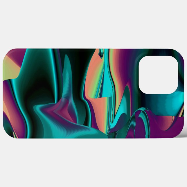 Futuristic Abstract 3D Metallic Rainbow Art Case-Mate iPhone Case (Back (Horizontal))