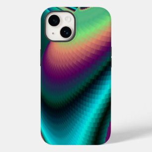 Futuristic Abstract 3D Metallic Rainbow Art Case-Mate iPhone 14 Case