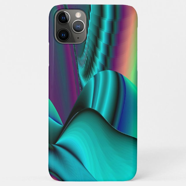 Futuristic Abstract 3D Metallic Rainbow Art Case-Mate iPhone Case (Back)