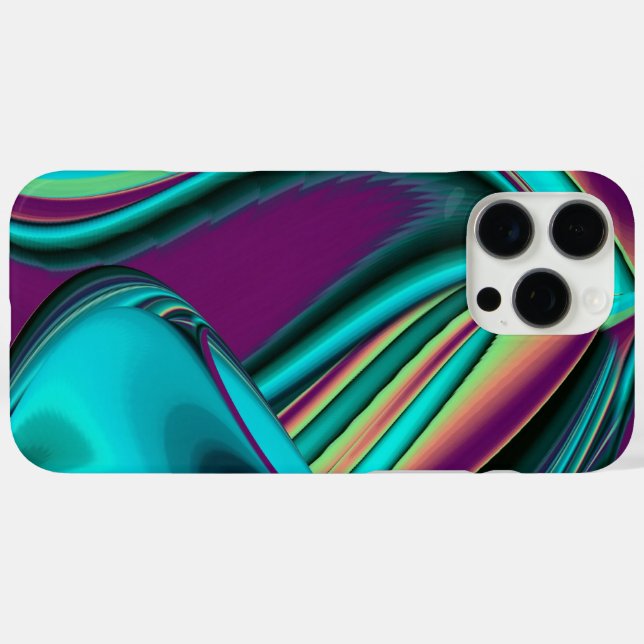 Futuristic Abstract 3D Metallic Rainbow Art Case-Mate iPhone Case (Back (Horizontal))