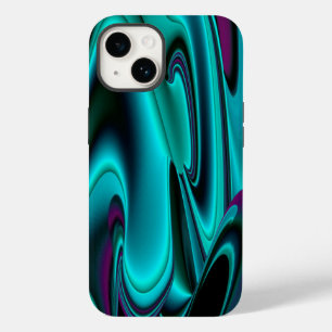Futuristic Abstract 3D Metallic Rainbow Art Case-Mate iPhone 14 Case
