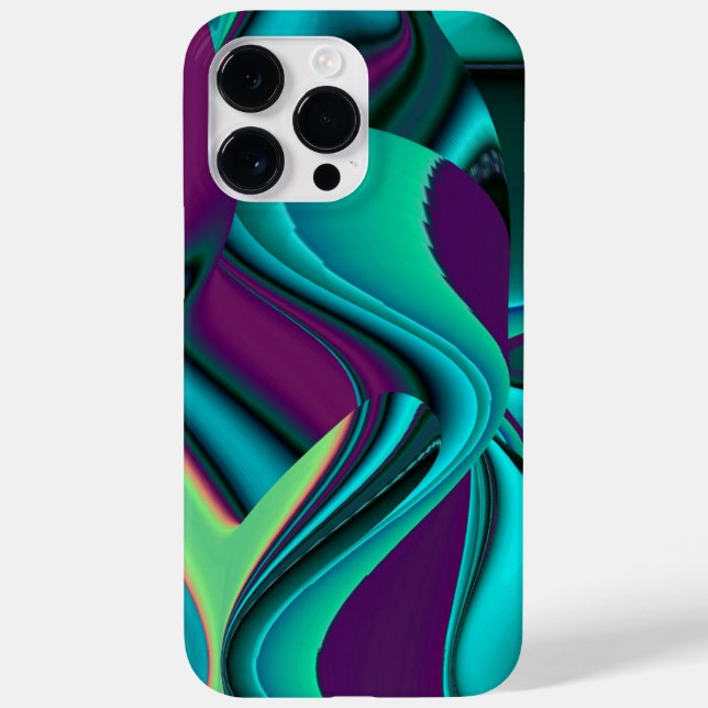 Futuristic Abstract 3D Metallic Rainbow Art Case-Mate iPhone Case (Back)