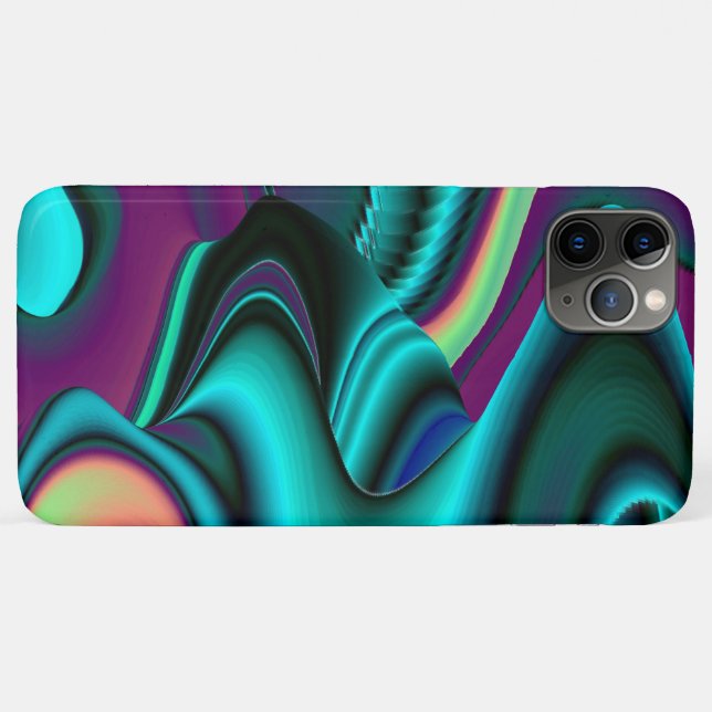 Futuristic Abstract 3D Metallic Rainbow Art Case-Mate iPhone Case (Back (Horizontal))