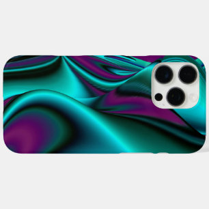 Futuristic Abstract 3D Metallic Rainbow Art iPhone 16 Pro Max Case