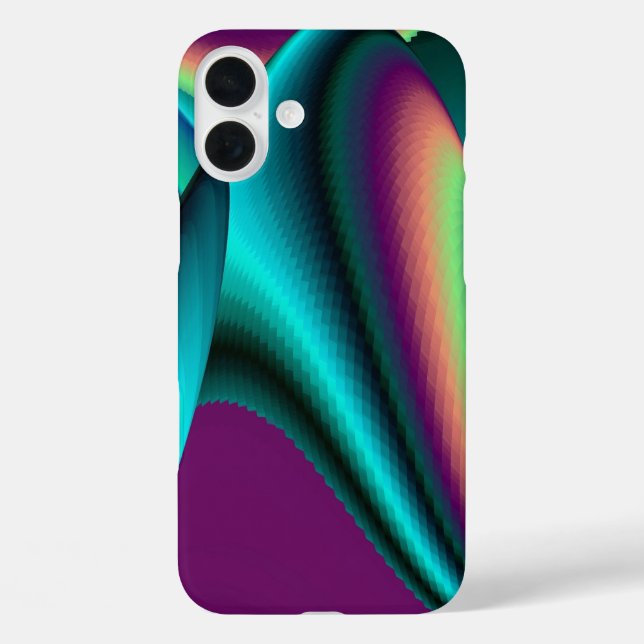 Futuristic Abstract 3D Metallic Rainbow Art Case-Mate iPhone Case (Back)