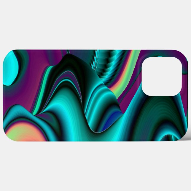 Futuristic Abstract 3D Metallic Rainbow Art Case-Mate iPhone Case (Back (Horizontal))