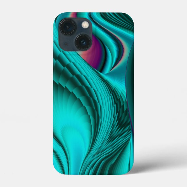 Futuristic Abstract 3D Metallic Rainbow Art Case-Mate iPhone Case (Back)