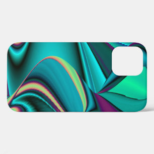 Futuristic Abstract 3D Metallic Rainbow Art iPhone 12 Pro Case