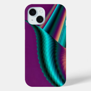 Futuristic Abstract 3D Metallic Rainbow Art iPhone 15 Case