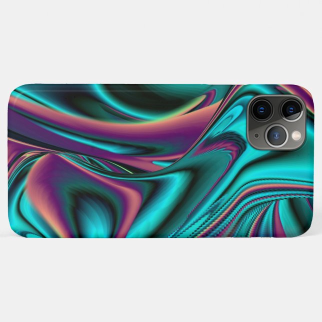 Futuristic Abstract 3D Metallic Rainbow Art Case-Mate iPhone Case (Back (Horizontal))