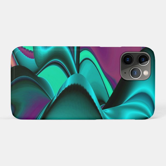 Futuristic Abstract 3D Metallic Rainbow Art Case-Mate iPhone Case (Back (Horizontal))