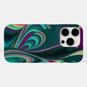 Futuristic Abstract 3D Metallic Rainbow Art iPhone 16 Pro Case