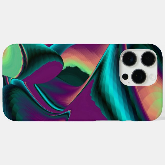 Futuristic Abstract 3D Metallic Rainbow Art Case-Mate iPhone Case (Back (Horizontal))