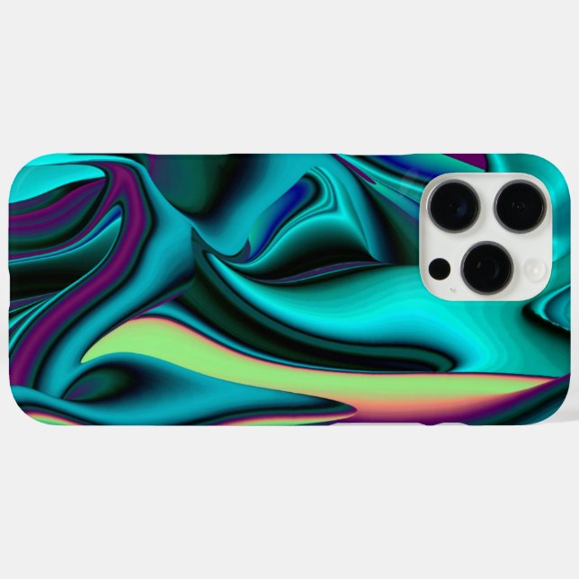 Futuristic Abstract 3D Metallic Rainbow Art Case-Mate iPhone Case (Back (Horizontal))
