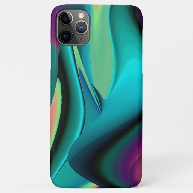 Futuristic Abstract 3D Metallic Rainbow Art Case-Mate iPhone Case (Back)