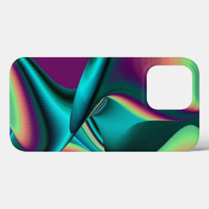 Futuristic Abstract 3D Metallic Rainbow Art iPhone 13 Pro Case