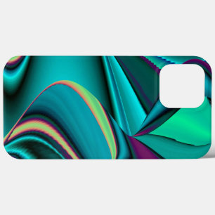 Futuristic Abstract 3D Metallic Rainbow Art iPhone 13 Pro Max Case