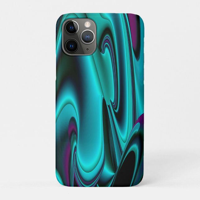Futuristic Abstract 3D Metallic Rainbow Art Case-Mate iPhone Case (Back)
