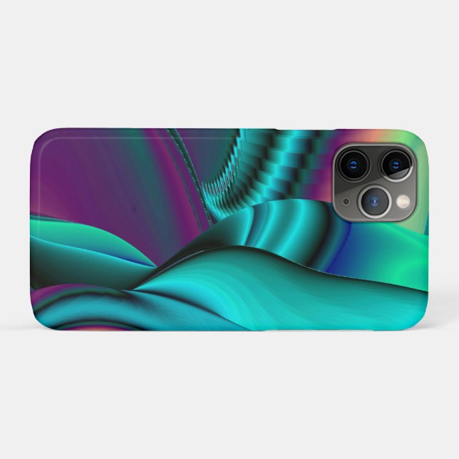 Futuristic Abstract 3D Metallic Rainbow Art Case-Mate iPhone Case (Back (Horizontal))