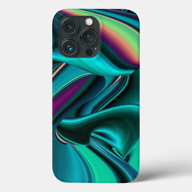 Futuristic Abstract 3D Metallic Rainbow Art Case-Mate iPhone Case (Back)