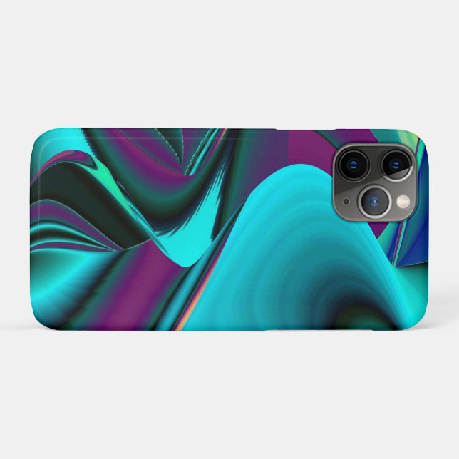 Futuristic Abstract 3D Metallic Rainbow Art Case-Mate iPhone Case (Back (Horizontal))